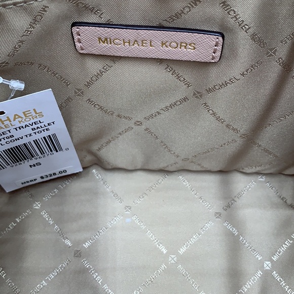 MICHAEL KORS Jet Set Travel Extra-Small Saffiano Leather Top-Zip Tote Bag BALLET - Picture 10 of 16